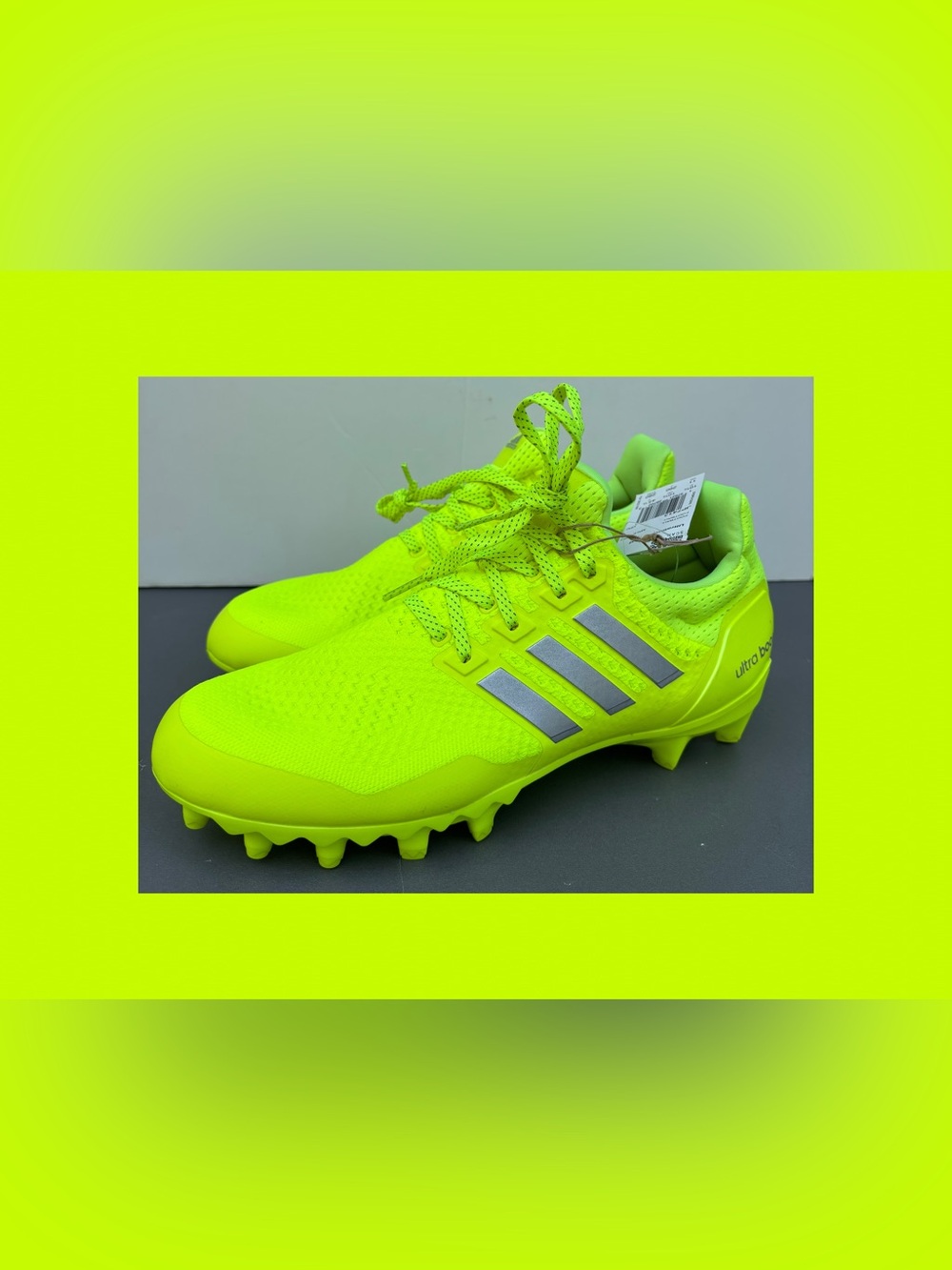 Adidas Men's SIZE 11 UltraBoost Football Cleats Solar Yellow NEW!!